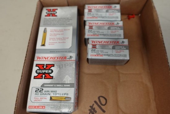 350 RDS WINCHESTER SUPER X 22 WINMAG 40 GR 1910 FPS