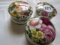 CROWNFORD SMALL ROUND BOXES WITH FLORAL DESIGNS