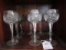 COLLECTION OF 6 CRYSTAL WINE GLASSES 6 1/4 INCH TALL