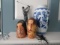 MISC DECORATIVES INCLUDING TROPHY AND MADE IN CHINA VASE AND DECORATIVES