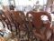 WALNUT COLORED DINING TABLE WITH 2 LEAVES 93 X 44 WITH 10 MATCHING CHAIRS 8