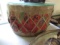 PRIMITIVE MADE DRUM HAND PAINTED 18 INCH X 11 INCH