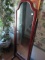 FULL LENGTH MAHOGANY FRAMED FREE STANDING MIRROR