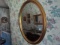 OVAL WALL HUNG BEVELED MIRROR GOLD FRAME 30 X 23