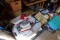 ATTIC LOT INCLUDING HOLIDAY DECORATIONS SMALL FURNITURE GRACO PLAY PEN BOOK