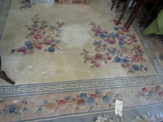 INDIAN WOVEN ORIENTAL DESIGN RUG 12' X 8'7