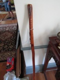 HAND CARVED WALKING STICK APPROX 4' TALL