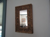 GILT FRAME WALL HUNG MIRROR 17 X 11 INCH