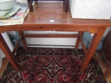 MAPLE CHILDS DESK WITH BRASS CAP FEET