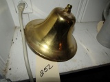 BRASS SHIPS BELL APPROX 9 INCH ACROSS