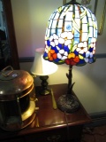 REPRODUCTION TIFFANY STYLE TABLE LAMP APPROX 28 INCH TALL