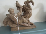 FIGURINE OF CHINESE SOLDIER AND HORSE