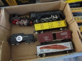 BOX WITH 6 MINIATURE TRAIN CARS ALL MADE IN WEST GERMANY