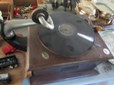 VICTOR TALKING MACHINE WITH ONE RECORD