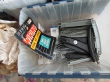 2 BOXES OF RR TRACK AND ELECTRONIC CONTROLLERS AND 101 TRACK PLANS