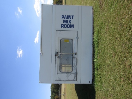 #1201 PAINT MIX ROOM 18'6" X 6'10" WIDE X 8' 3" TALL TWO EXHAUST VENTS WITH