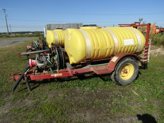 #120 2015 LEWIS BROTHERS SPRAYER 500 GAL POLY TANK PTO DRIVEN PUMP REAR MOU