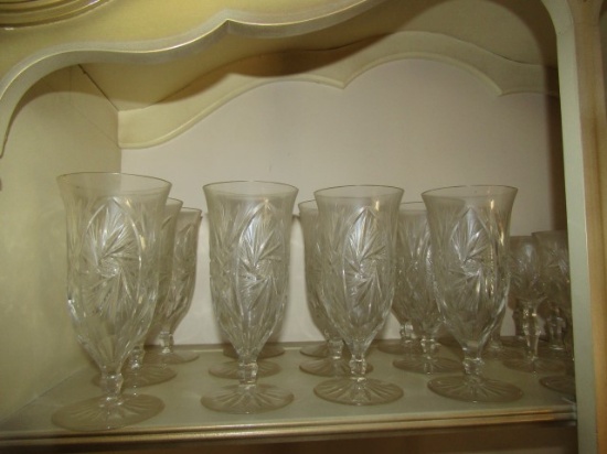38 PCS CRYSTAL STEMWARE GOBLETS WINES AND MORE