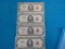 4 $100 US RED NOTES SERIES 1966 SIGNED HENRY H FOWLER SN A00331524A AND A00