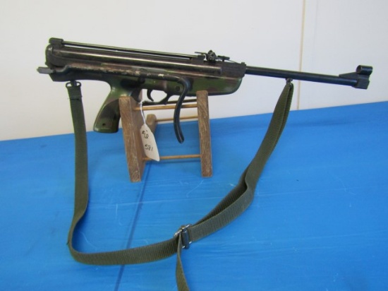 AIR SHOT 177 CAL PELLET RIFLE WITH COLLAPSIBLE STOCK AND SLING