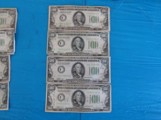 4 $100 FEDERAL RESERVE PAY ON DEMAND NOTES SERIES 1934 BANK OF PENNSYLVANIA