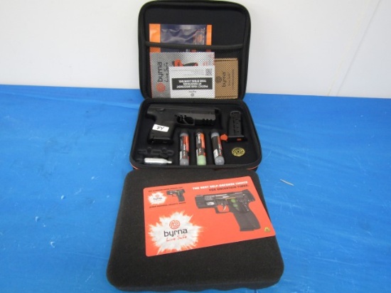BYRNA SD PEPPER BALL PISTOL WITH 2 MAGS PEPPER ECO KINETIC & KINECTIC PROJE
