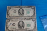 2 $100 FEDERAL RESERVE PAY ON DEMAND NOTES SERIES 1950A AND 1950B SN B05697