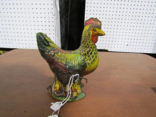 TIN WIND UP CHICKEN MADE IN USA
