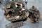 #119 LOT OF FORD MODEL T ENG PARTS INCLUDING PISTONS CAM SHAFTS HEAD AND MO