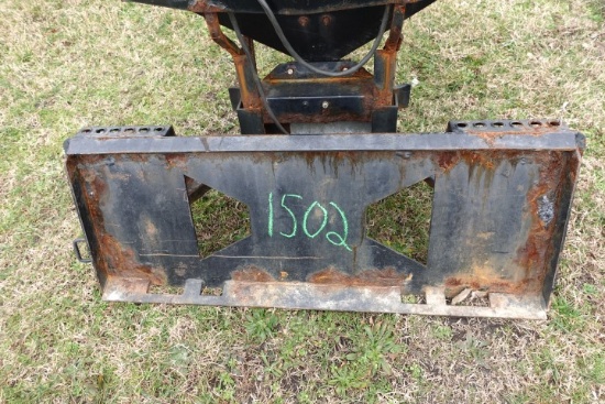 #1502 BOB CAT SPREADER ON QUICK HITCH PLATE