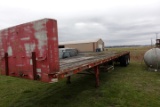 #2805 1982 GREAT DANE FLAT TRAILER APPROX 40' TANDEM AXLE WOOD NEEDS REPLAC
