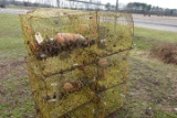 #6304 6 CRAB TRAPS WITH FLOAT YELLOW COATED