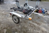 #1604 14' TRAILER YAKIMA ALUM KAYAK TRAILER SINGLE AXLE NO TITLE