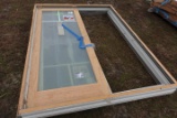 #4605 2 ANDERSON SLIDING DOORS IN FRAMES 1 DOOR IN EA