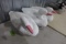 3 BALSA WOOD SNOW GOOSE DECOYS WITH WOODEN HEADS