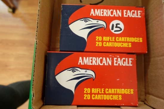 2 BOXES AMERICAN EAGLE 30 06 SPRINGFIELD 150 GR METAL CASE BOAT TAIL