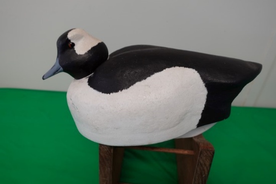 DRAKE BUFFLEHEAD CORK DECOY BY CAPT MONTY HAWKINS 2001