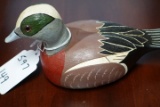 CARVED MINIATURE DRAKE BALD PATE BY CHARLES GRIMES 1980