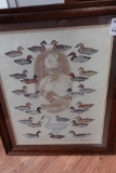 FRAMED PRINT MADISON MITCHELL DECOYS SIGNED BY MADISON MITCHELL ARTIST PROO
