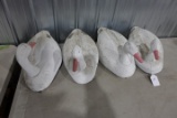 4 HERTERS GOOSE DECOYS REPAINTED TO SNOW GEESE