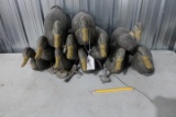 11 VICTOR D9 DECOYS REPLAINTED BLACK DUCK SOME WITH WEIGHTS AND STRING