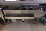 EAGLE 3 TUB SS BAR SINK WITH DBL DRAIN BOARDS AND SPEED RAIL 60