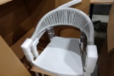2 BOXES NEW IN BOX FLORIDA SEATING ITEM RP01A WHITE/LT GRAY CHAIRS PRAGE DI