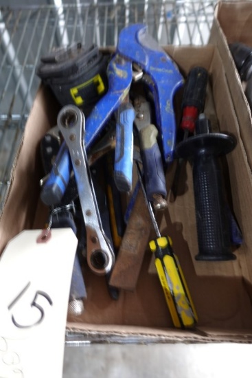 LOT OF TOOLS INCLUDING PVC CUTTERS WRENCHES AND MORE