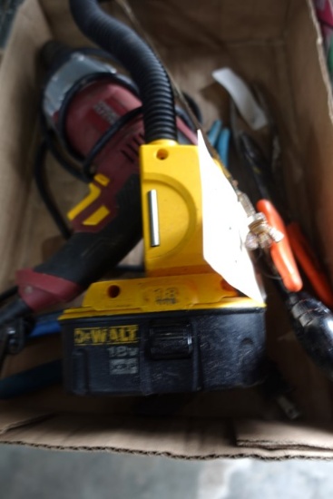 TOOL LOT INCLUDING DEWALT WORK LIGHT PLIERS STRIPPERS AND MORE