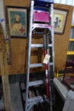 PAIR OF ROUND POINT SHOVELS WITH 6' LADDER