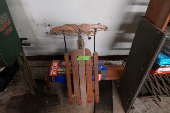 RYOBI RECIPROCATING SAW NEW IN BOX AND ANTIQUE SNOW SLED