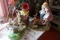3 PC INCLUDING ANDRE FIGURINE 7591 HORSE AND CARRIAGE FIGURINE AND FLORAL A