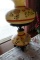 LARGE REPRODUCTION ANTIQUE STYLE HAND PAINTED TABLE LAMP