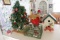 COUNTERTOP LOT MINI CHRISTMAS TREE BIRD HOUSE BASKET ETC